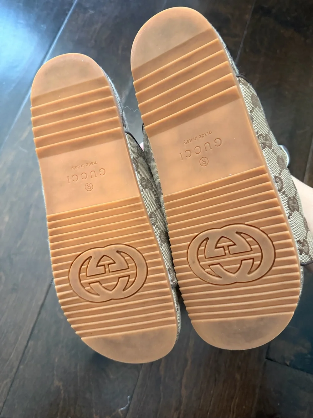Gucci GG Logo Double-Buckle Sandals